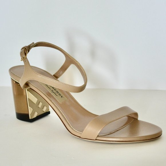 NWT BURBERRY ALICIA CHECK BLOCK HEEL SANDALS - Picture 6 of 8